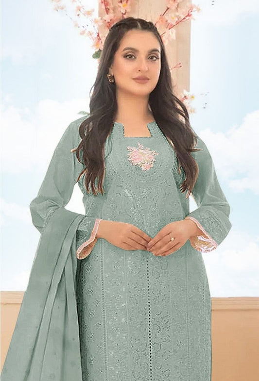 Fashion Dream Women Beige Cotton Designer Suit Collection