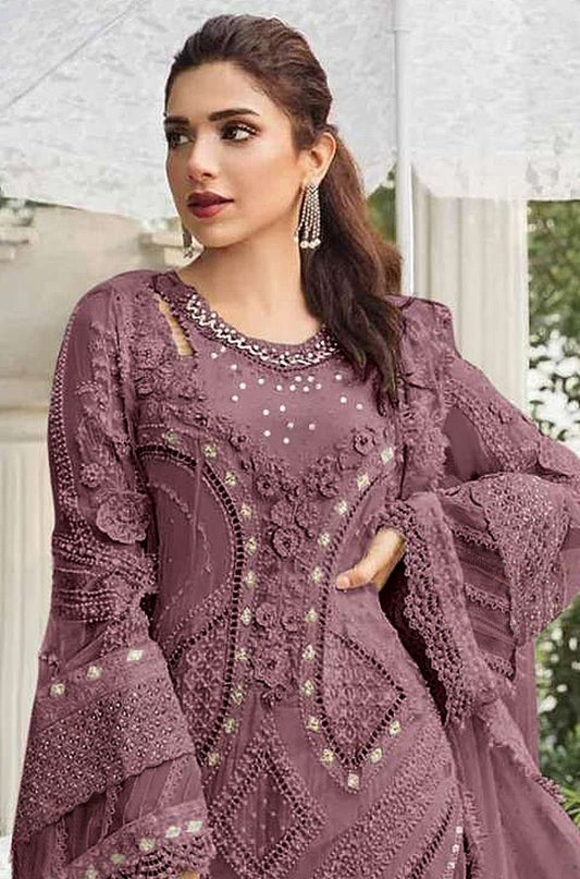 Fashion Dream Women Chocolate Georgette Designer Suit Collection