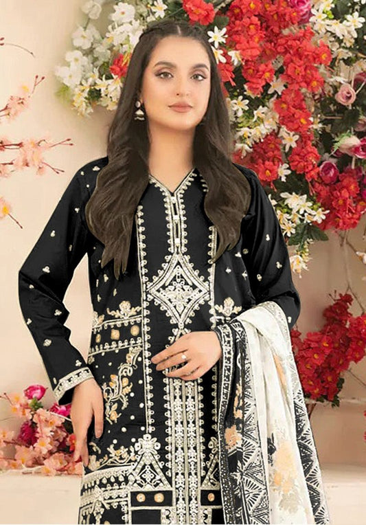 Fashion Dream Women Black Cotton Designer Suit Collection