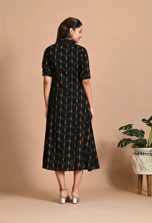 Fusion Ikat Jacket Dress with Inner