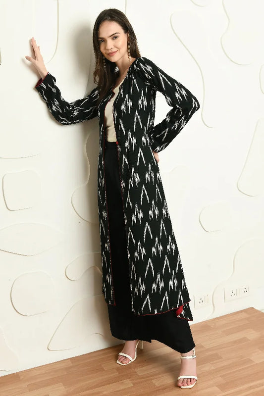 Green Ikat Print 3 Pc Set