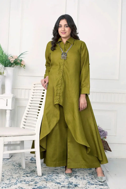 Olive Green Zig Zag Coord