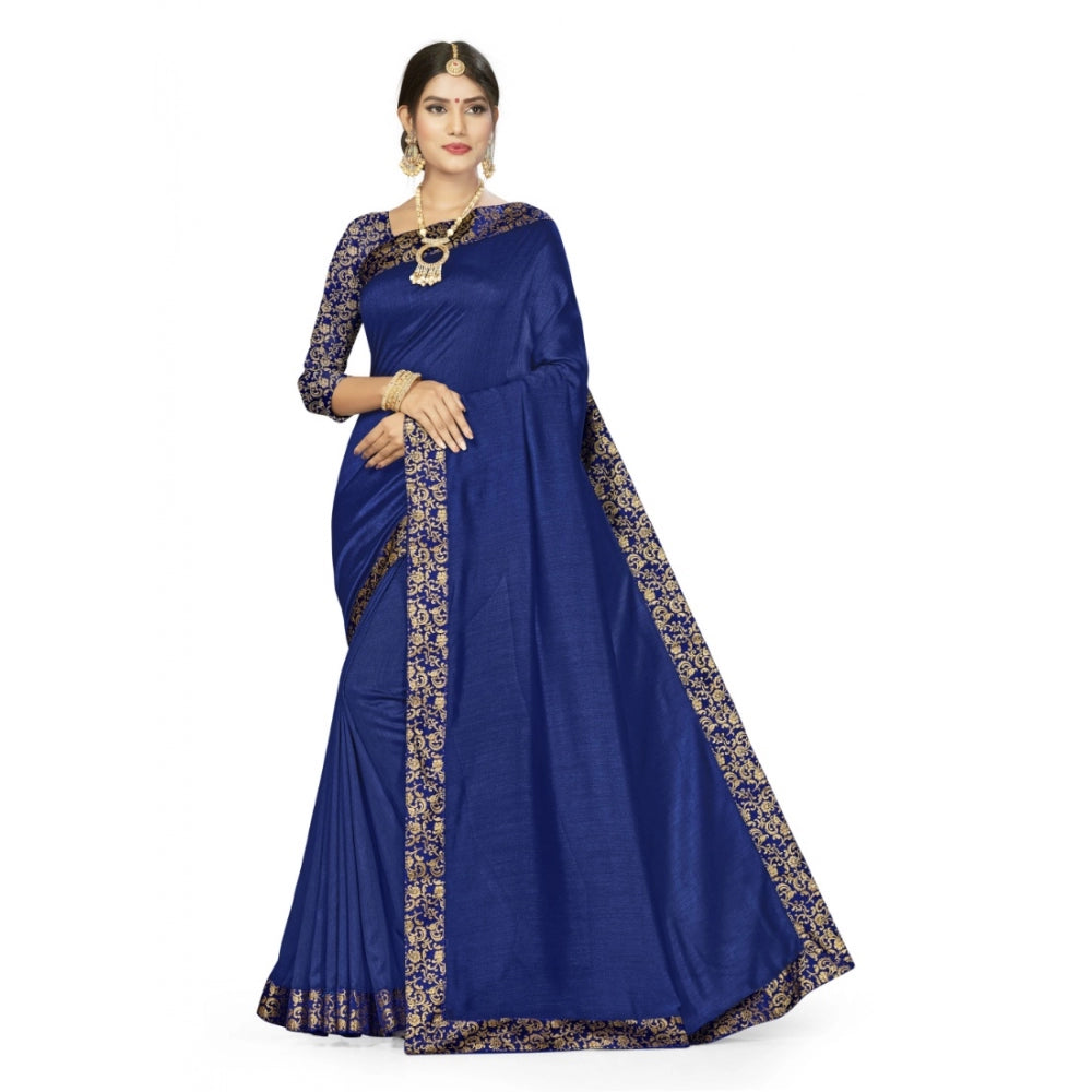 Silk Blend Saree (Neavy blue, 5-6mtrs)