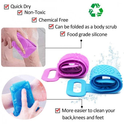 Generic Pack Of_2 Silicone Body Scrubber Belt (Color: Assorted)