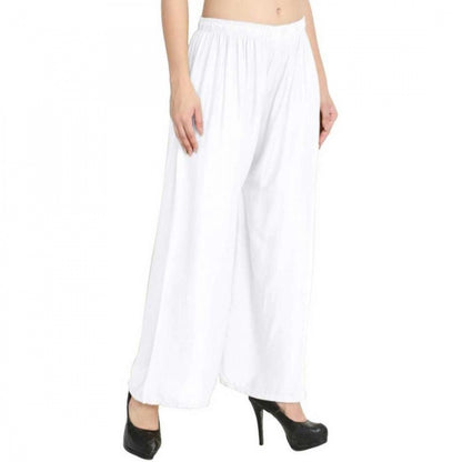 Generic Women's Rayon Palazzo (Color:White)