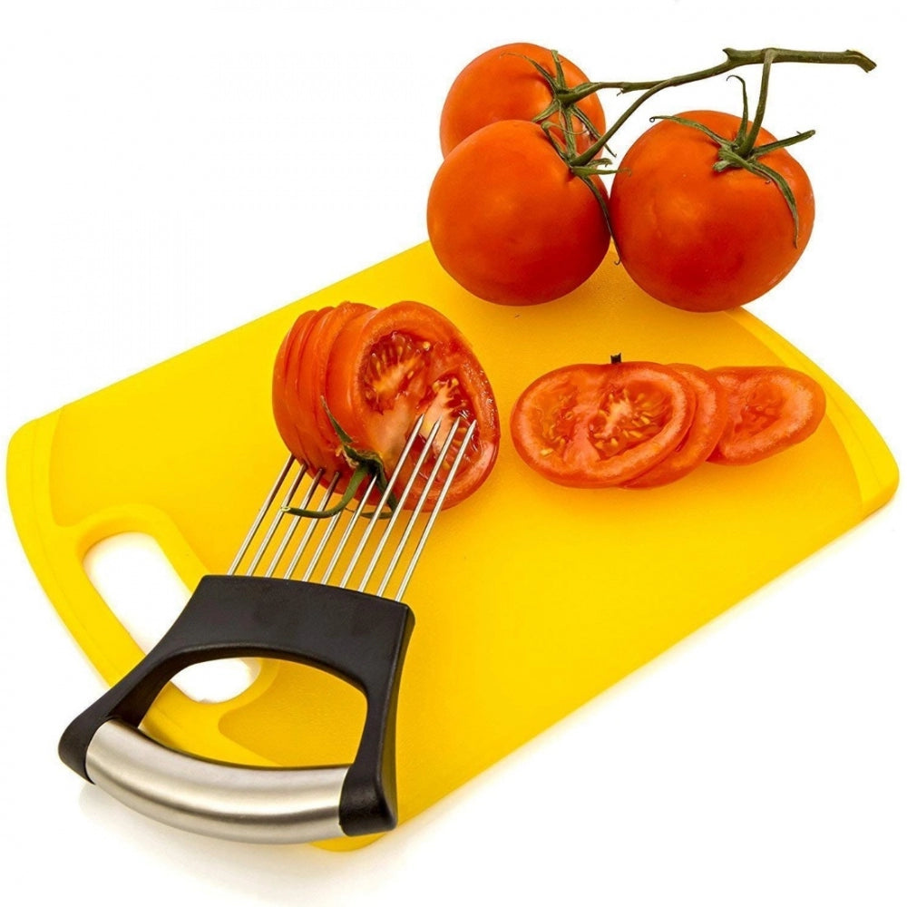 Generic Stainless Steel Onion Cutter Onion Holder (Color:Assorted)