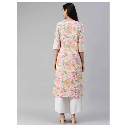 Cotton Printed  Straight Kurti (Multicolor, Cotton)