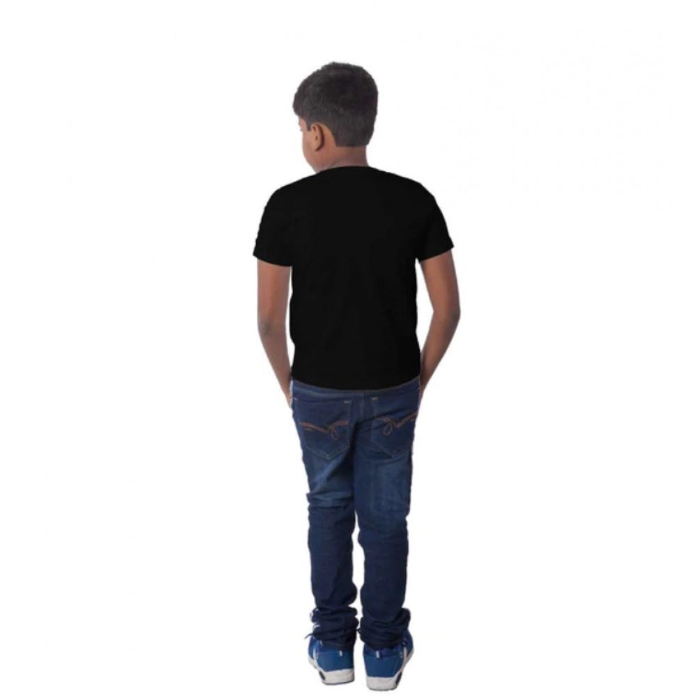 Generic Boys Cotton Will Be Cool Half Sleeve TShirt (Black)