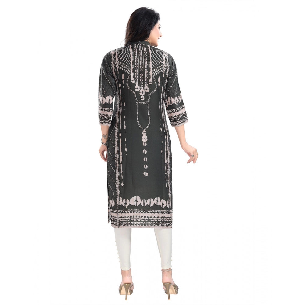 Olive Green Masleen Tunic Long Kurti