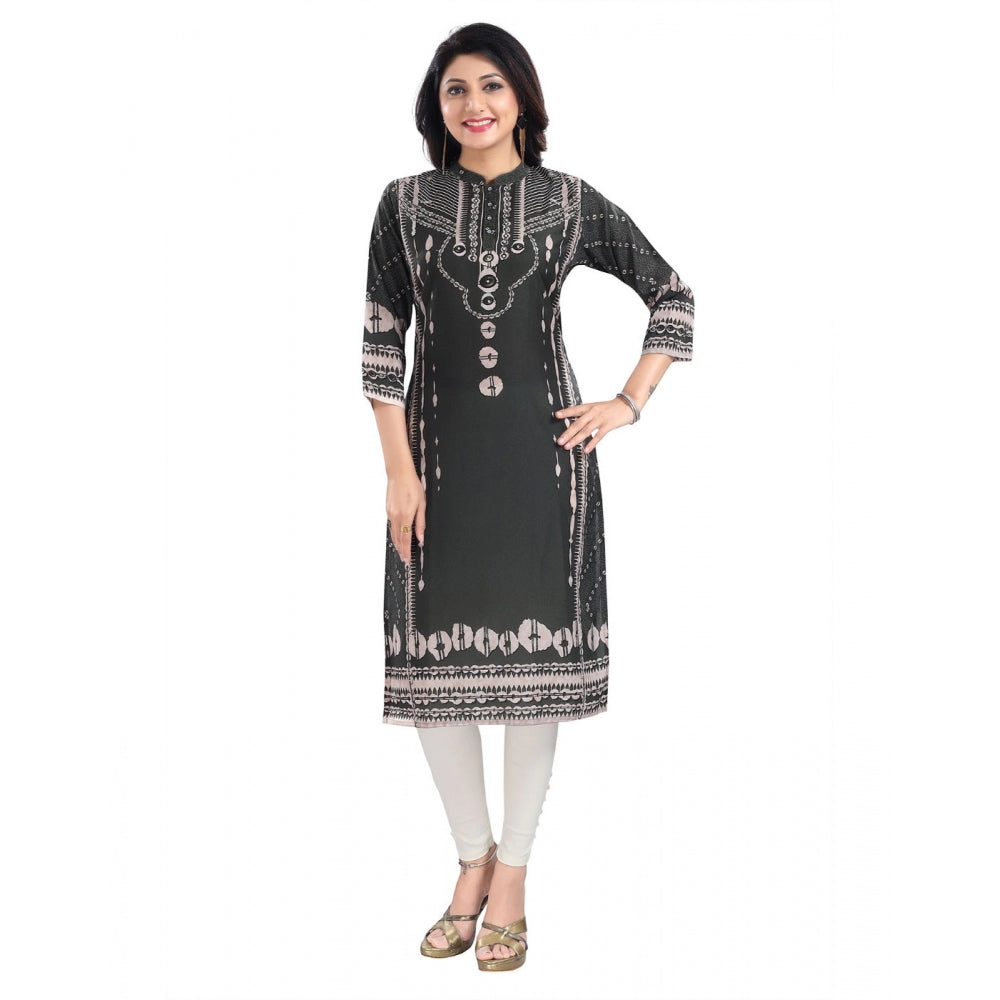 Olive Green Masleen Tunic Long Kurti