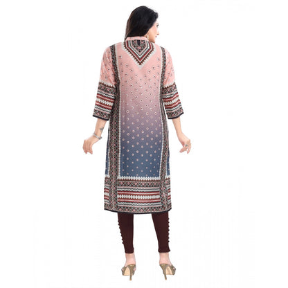 Peach Masleen Tunic Long Kurti