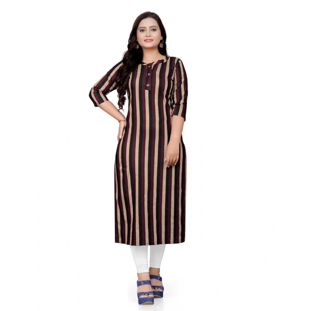 Cotton Printed Straight Kurti (Multi Color)