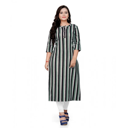 Cotton Printed Straight Kurti (Multi Color)