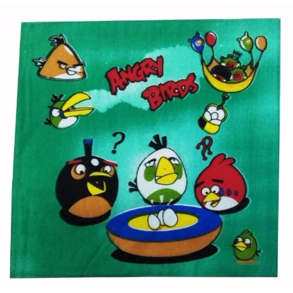 Generic Pack Of_8 Angry Bird Small Size Handkerchiefs (Color: Assorted)