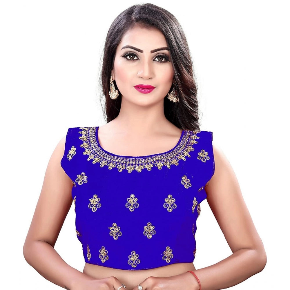 Sleeveless Phantom Readymade Blouse (Royal Blue, Free Size: Up To 34 Inch)