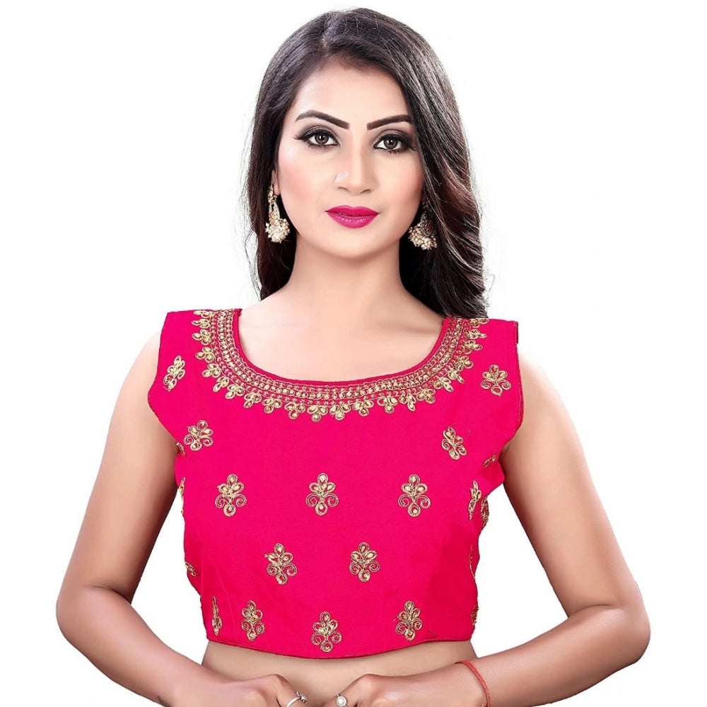 Sleeveless Phantom Readymade Blouse (Pink, Free Size: Up To 34 Inch)