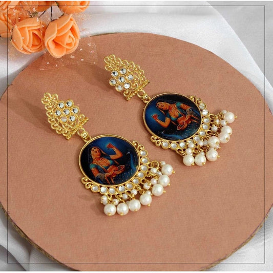 Generic Women's Multi Color Kundan Kundan Earrings