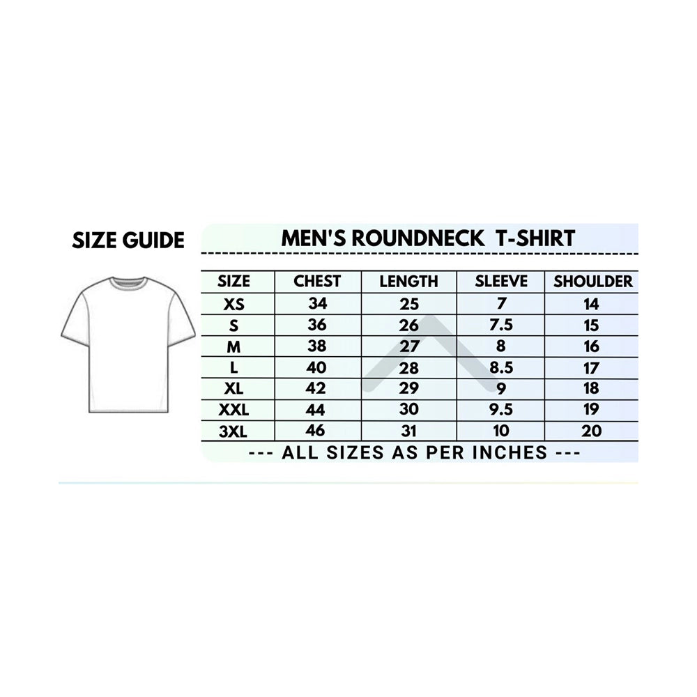 Generic Men's Casual Half Sleeve Printed Cotton Blended Round Neck T-shirt (Sky)