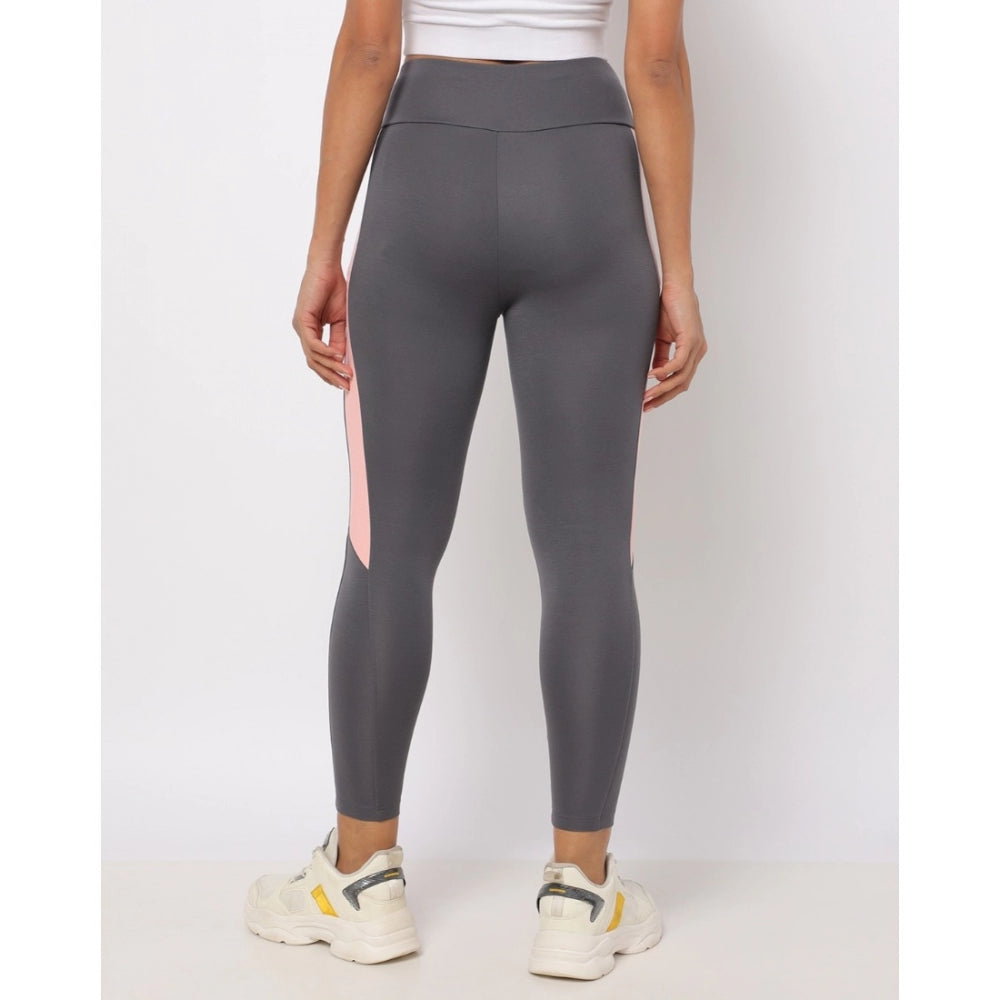 Generic Women's Polyster Solid Sport Leggings (Grey)