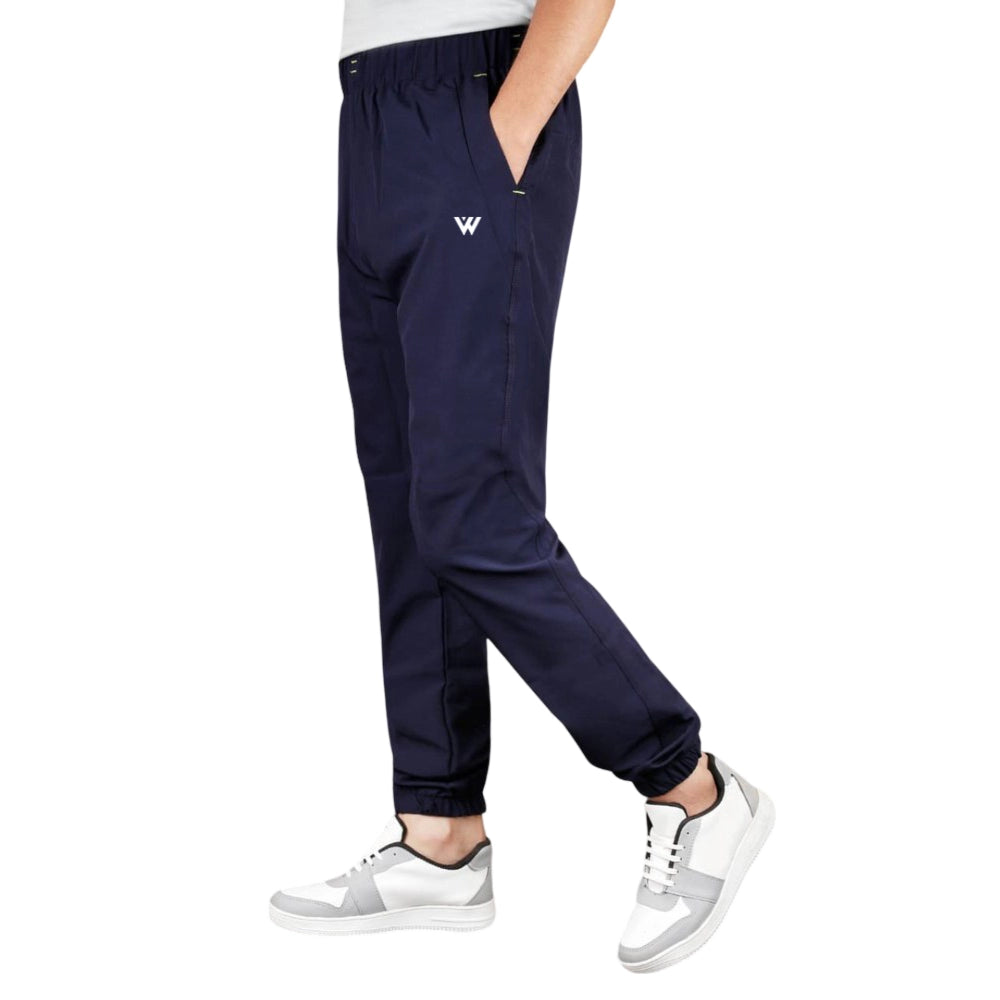 Generic Men's Polyster Solid Track Pant-Lower (Navy Blue)