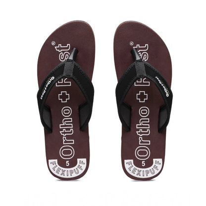 Generic Unisex Rubber Comfortable Orthopedic Doctor Slipper and Flip Flops (Maroon)