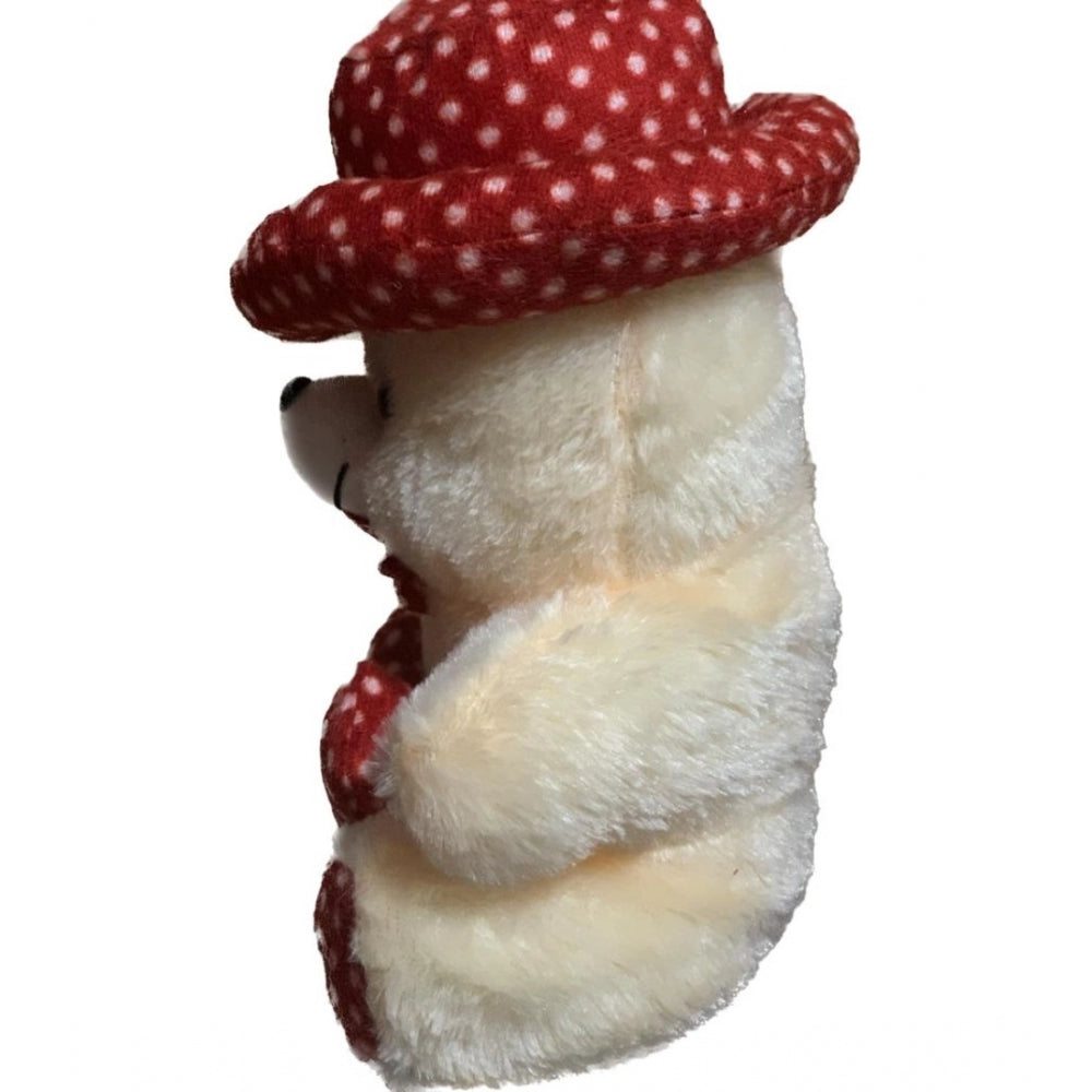 Generic Cap Teddy Bear with Heart (Cream)