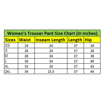 Generic Women's Polyester Animal Print Elasticated Trousers (Orange - Black)