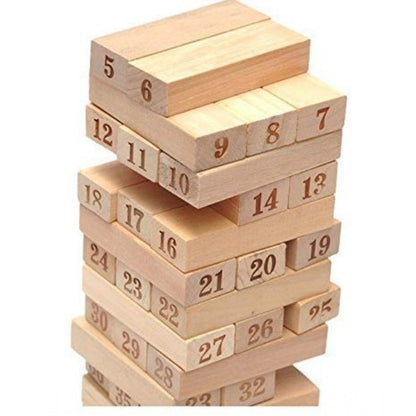 Generic Plastic 48 Pcs 3 Dice Challenging Wooden Blocks Board Games (Wood Color)