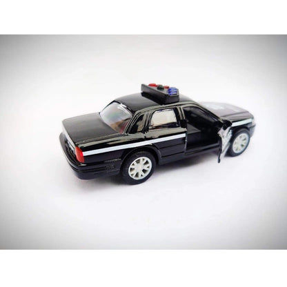 Generic Plastic Diecast Metal Pullback Police Car (Red)