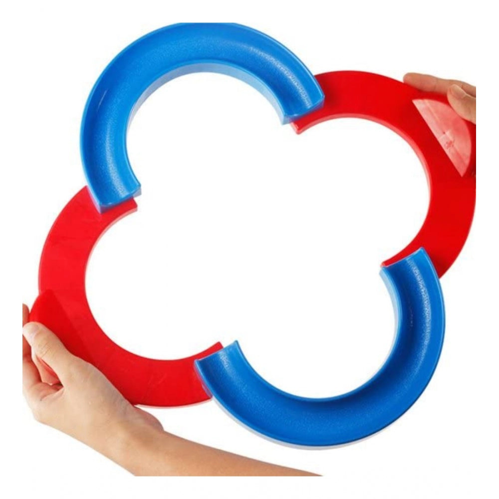 Generic Plastic 8 Shape Infinite Loop Interaction Balancing Track Toy Creative Track With 3 Bouncing Balls For Kids (Multicolor)