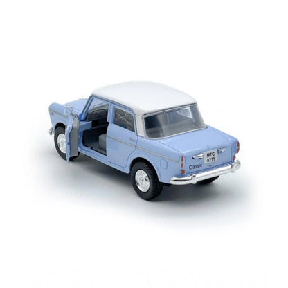 Generic Plastic Old Model Fiat Openable Doors Pull Back Action Collectible Car (Sky blue)