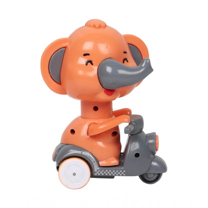 Generic Plastic Elephant Push And Go Friction Toy For Kids (Orange)