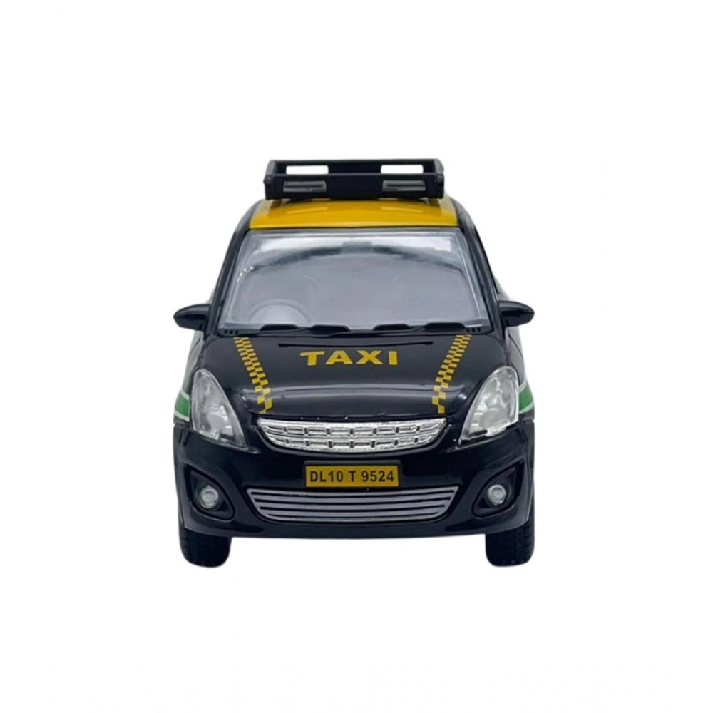 Generic Plastic Ola Uber Swift Taxi Model Openable Doors Pull Back Action Car For Kids (Black)