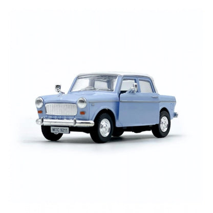 Generic Plastic Old Model Fiat Openable Doors Pull Back Action Collectible Car (Sky blue)