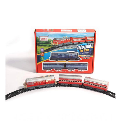 Generic Plastic Passenger Toy Train Set With Railway Track For Kids (Assorted)