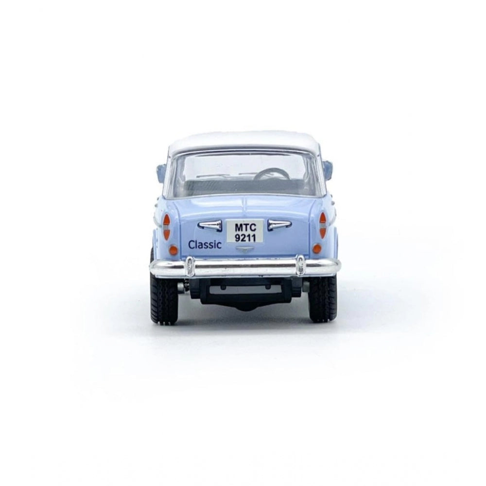 Generic Plastic Old Model Fiat Openable Doors Pull Back Action Collectible Car (Sky blue)