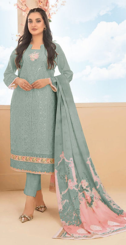 Fashion Dream Women Beige Cotton Designer Suit Collection