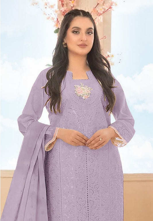 Fashion Dream Women Purple Cotton Designer Suit Collection