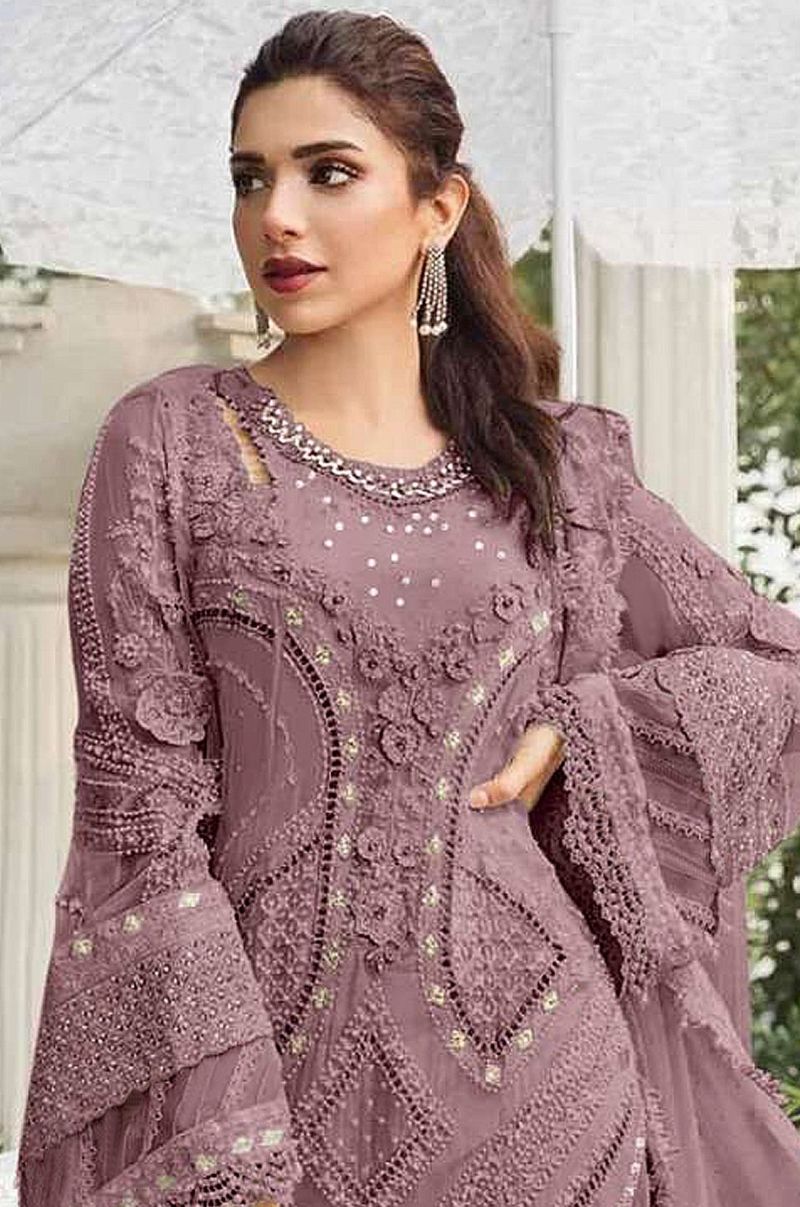Fashion Dream Women Badami Georgette Designer Suit Collection