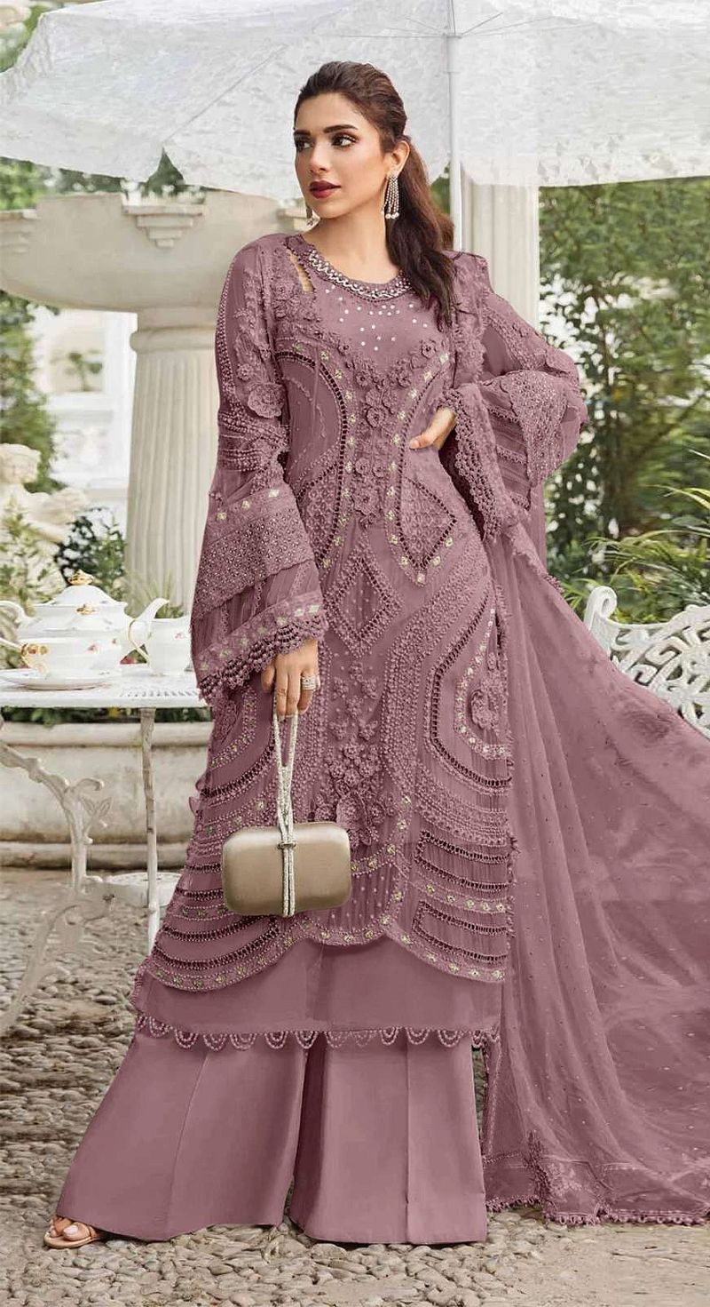 Fashion Dream Women Badami Georgette Designer Suit Collection