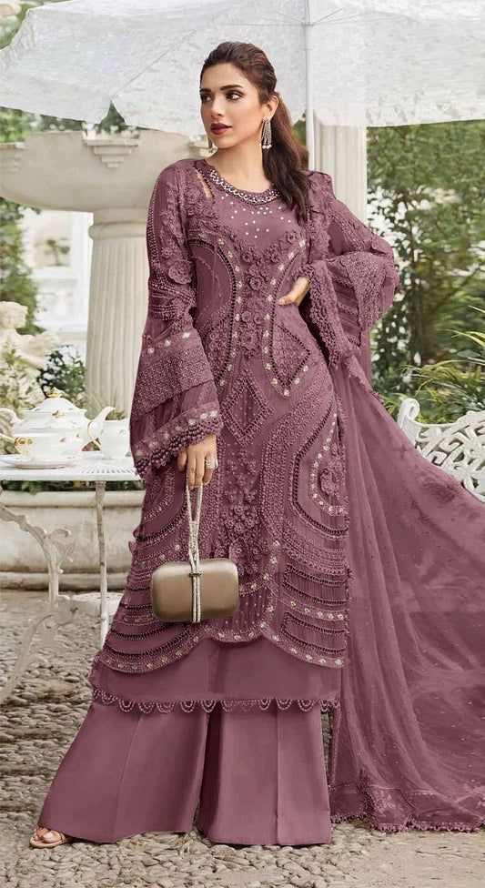 Fashion Dream Women Chocolate Georgette Designer Suit Collection