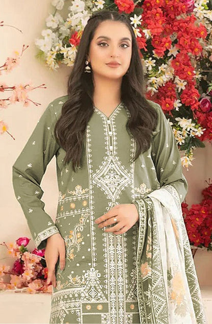 Fashion Dream Women Green Cotton Designer Suit Collection