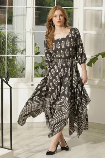 Black Handkerchief Dress