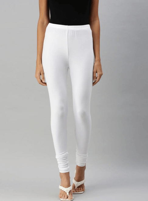 White Churidar Leggings