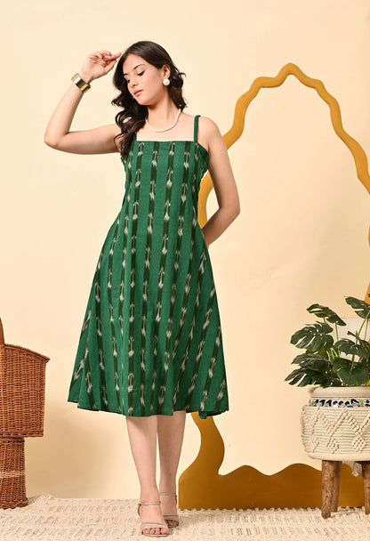 Fusion Ikat Jacket Dress with Inner