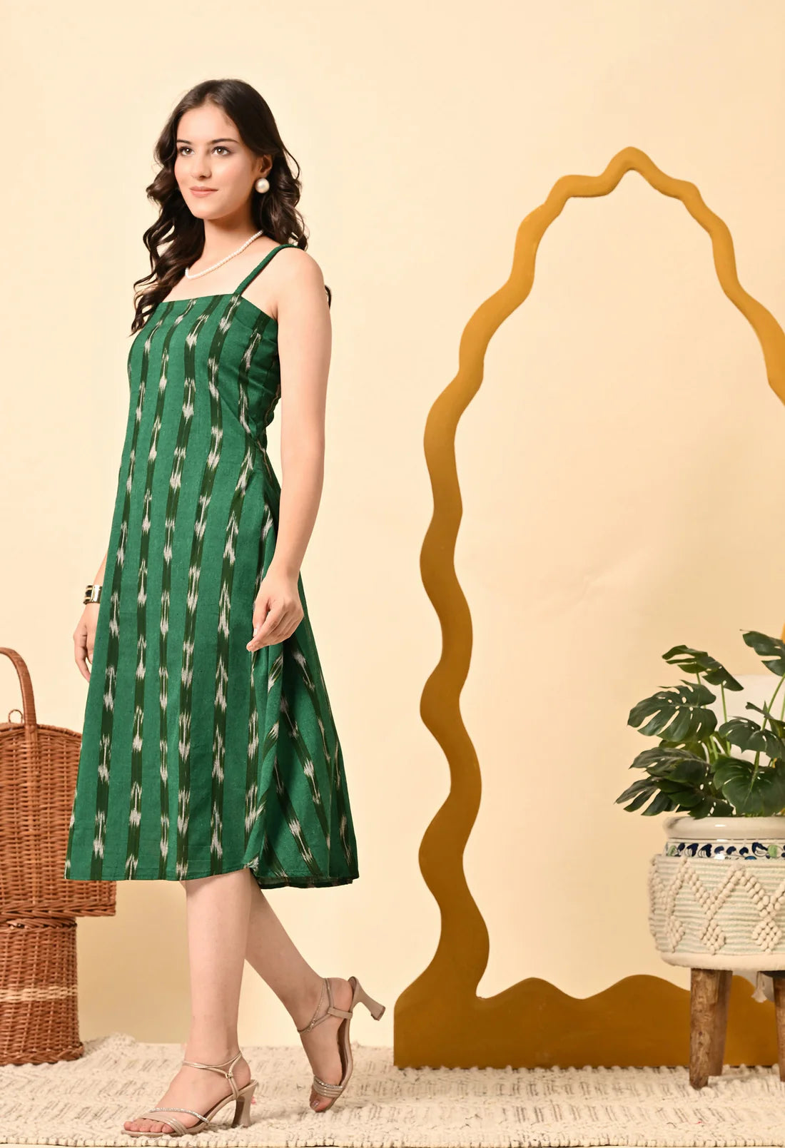 Fusion Ikat Jacket Dress with Inner