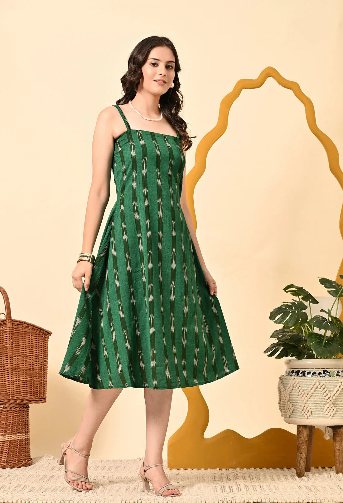 Fusion Ikat Jacket Dress with Inner