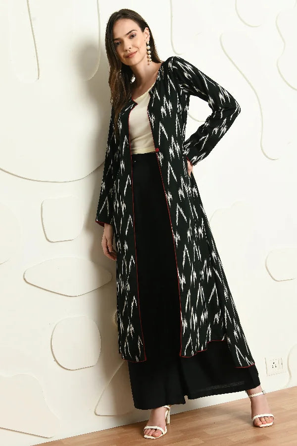 Green Ikat Print 3 Pc Set