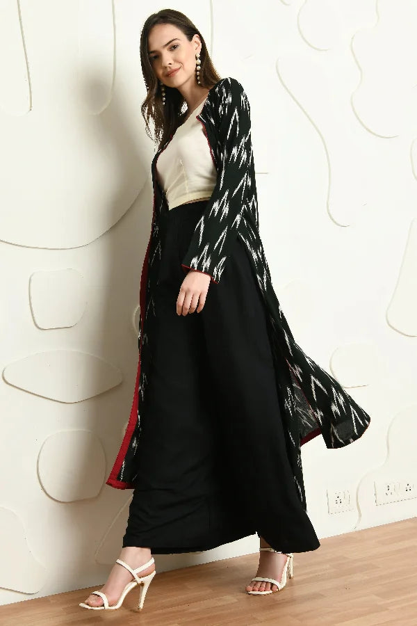 Green Ikat Print 3 Pc Set