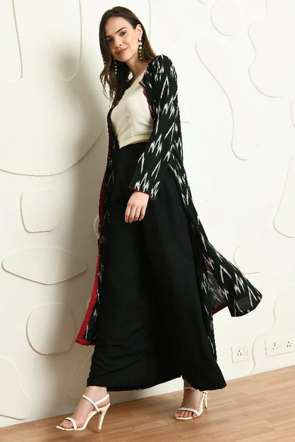 Green Ikat Print 3 Pc Set